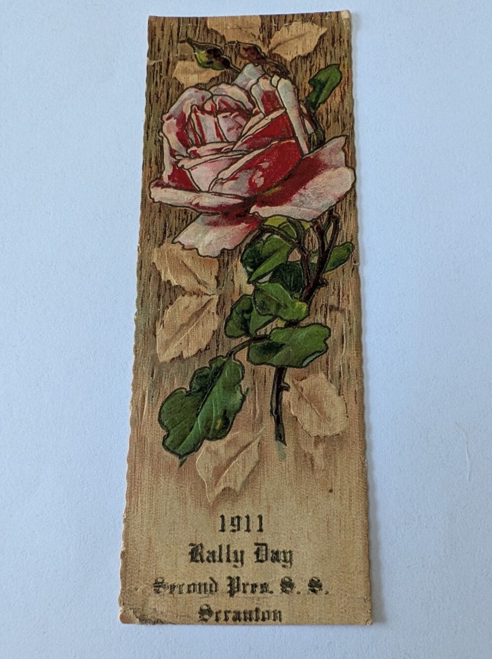 Rare 1911 Rally Day Sunday School Bookmark Second Presbyterian Church Scranton